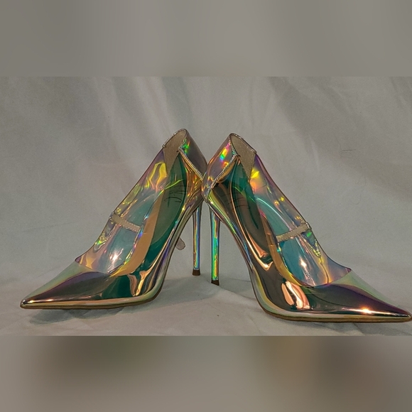 NWT INC International Concepts Lexxa Clear Vinyl Pumps gasoline vinyl - Picture 6 of 7